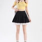 Bow Lace Pleated Mini Skirt (7 Colors)