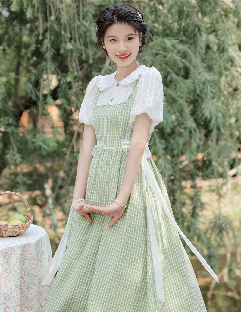 Gingham Picnic Twofer Dress (3 Colors)