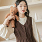 Basic Corduroy Pinafore (Brown)