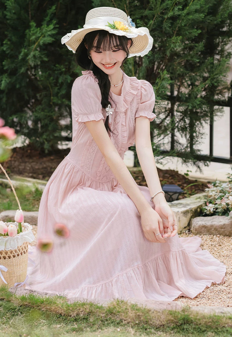 Blossom Tea Midi Dress (Pink)