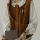 Corduroy Pocketful Vest (Brown)