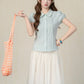 Gingham Fresh Blouse (Mint)