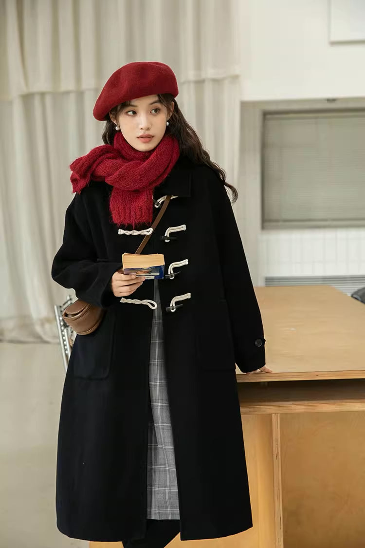 Basic Toggle Button Midi Coat (2 Colors)