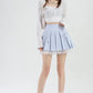 Bow Lace Pleated Mini Skirt (7 Colors)