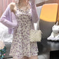 Enchanted Floral Dress (White/Purple)