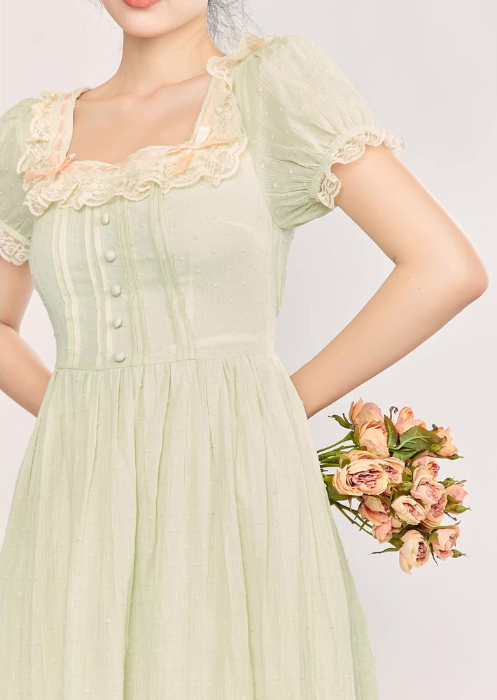 Sorbet Lace Midi Dress (Mint)