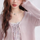 Iris Floral Lace Midi Cami Dress & Cardigan (Purple)