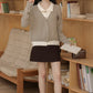 Faux Layered Cardigan (Khaki)