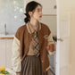 Boyfriend Baseball Jacket (Brown)