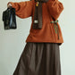 Fruity Fuzz Cross Collar Jacket & Mamianqun Set (2 Colors)