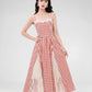 Gingham Lace Cami Maxi Dress (2 Colors)