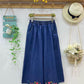 Mushroom Patchwork Embroidered Denim Pants (2 Colors)