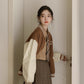 Boyfriend Baseball Jacket (Brown)