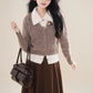 Faux Layered Cardigan (Khaki)