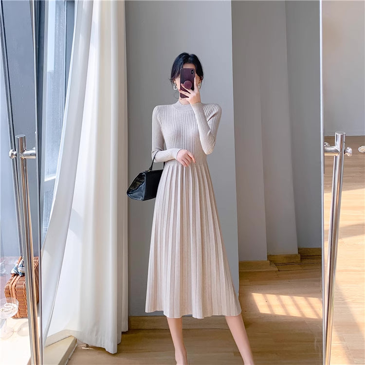 Ribbed Knit Sweater Midi Dress (3 Colors)