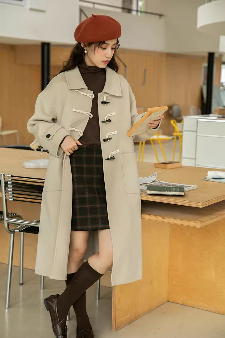 Basic Toggle Button Midi Coat (2 Colors)