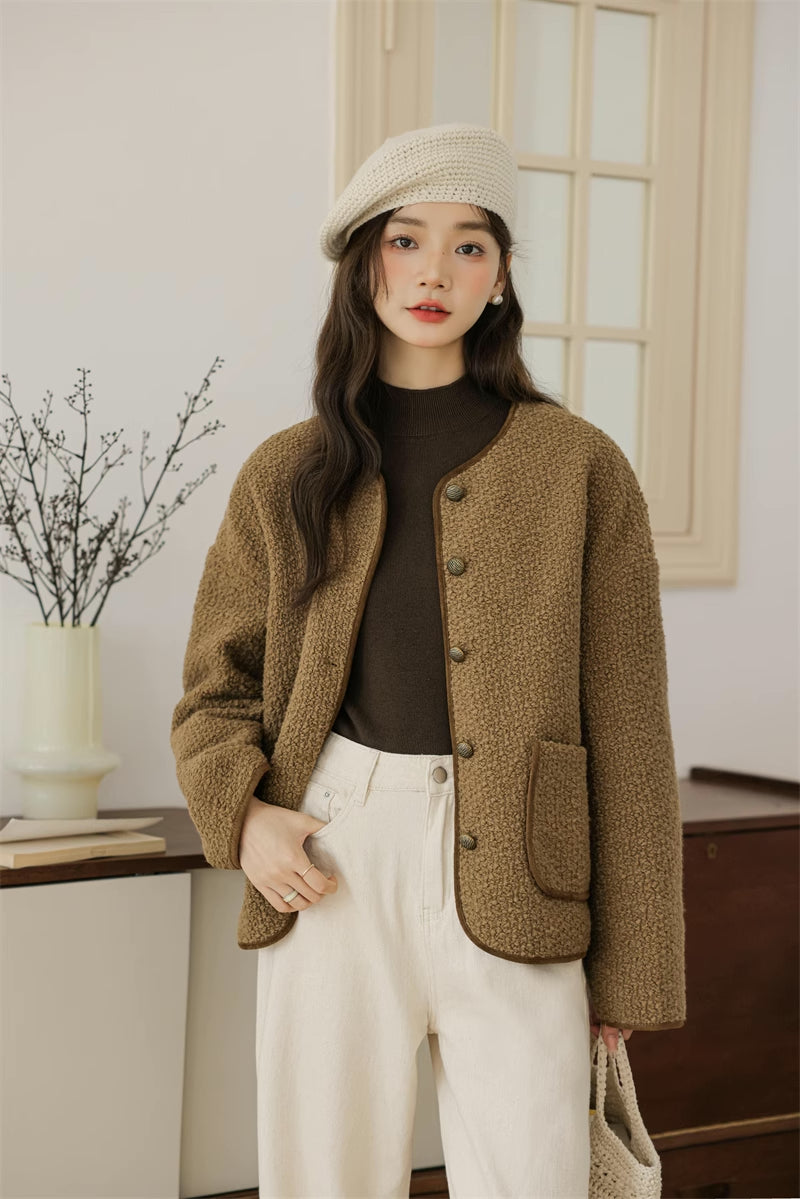 Boucle Knit Jacket (2 Colors)