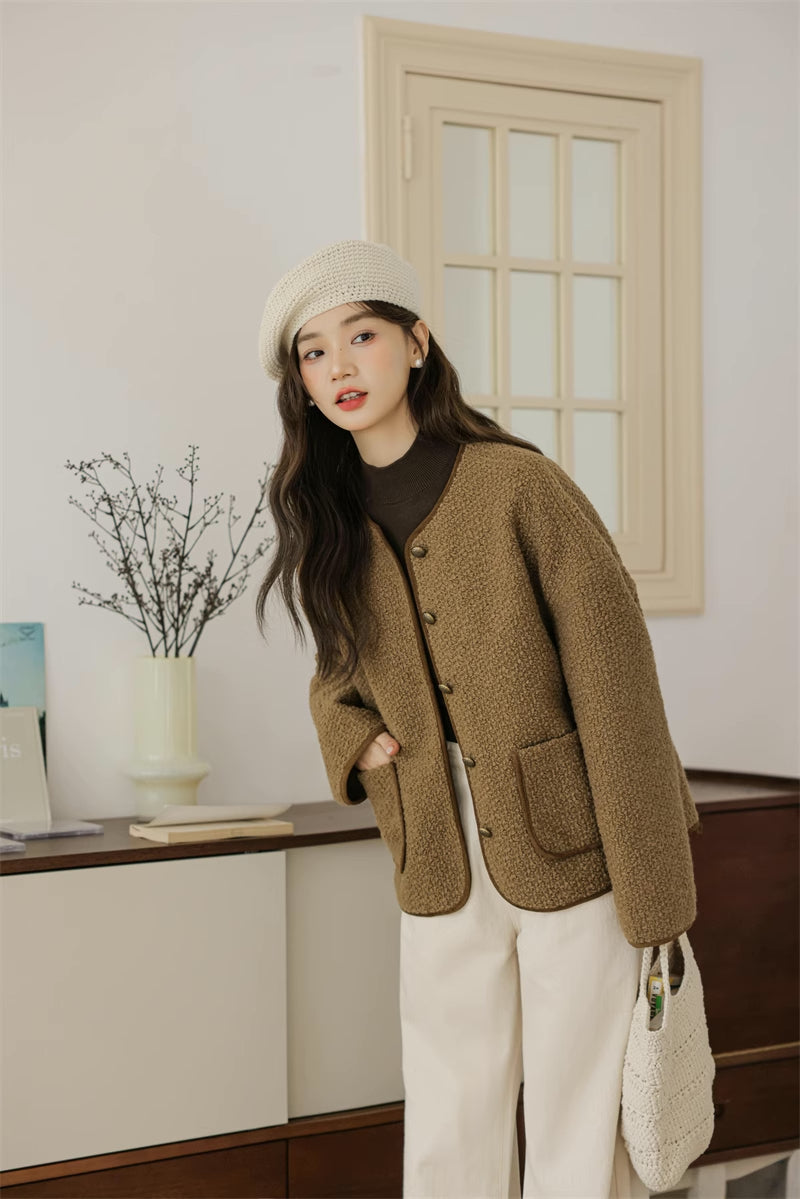 Boucle Knit Jacket (2 Colors)