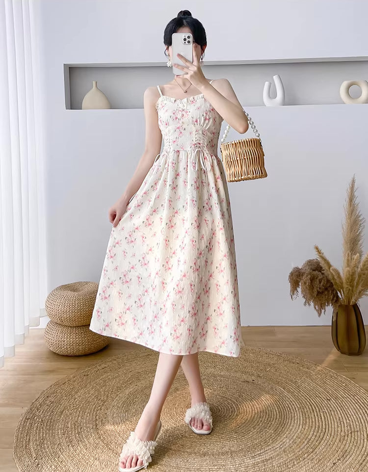 Hibiscus Lace Up Cami Dress (2 Colors)