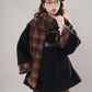 Bookshop Plaid Toggle Jacket & Skirt Set (Black)