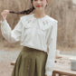Tulip Collar Blouse (White)