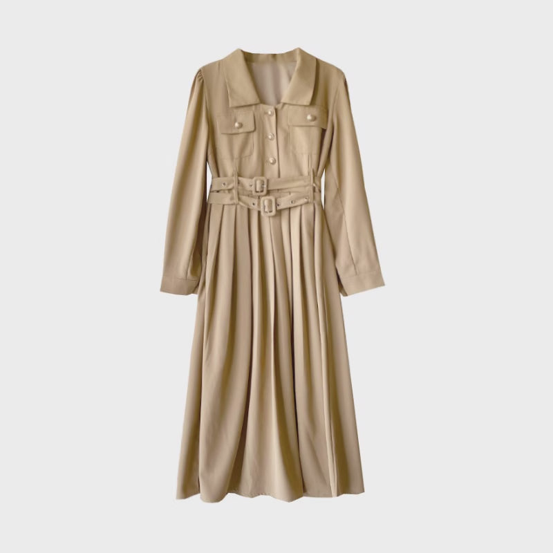 Detective Trench Dress (Khaki)