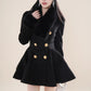 Fuzzy Mini Coat Dress (Black)