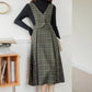 Plaid Vest Pinafore Dress (3 Colors)