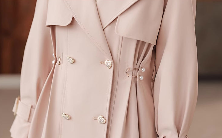 Sweet Heart Trench Coat (Pink)