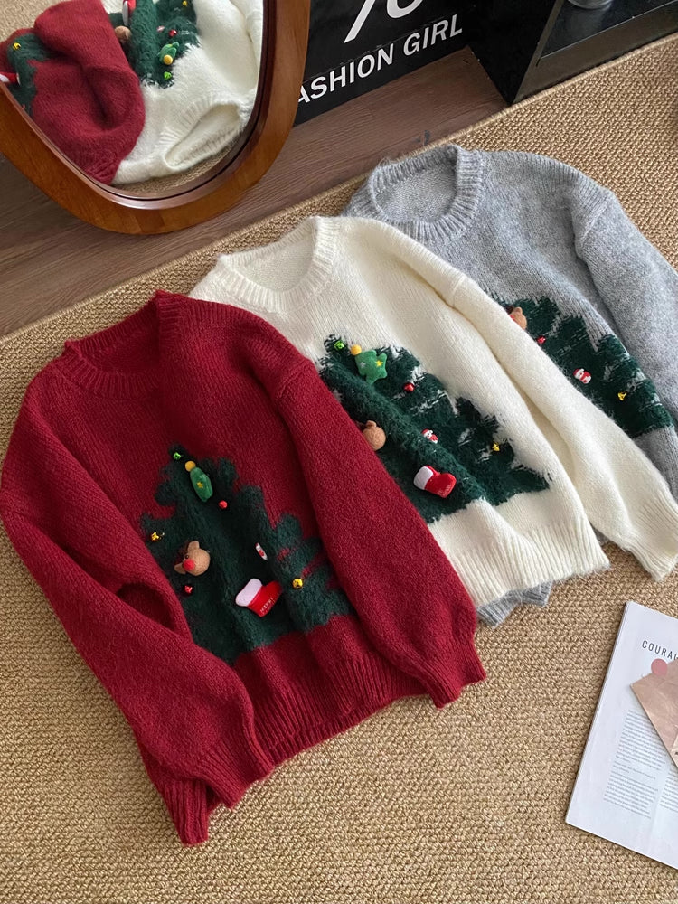 Christmas Tree Charms Sweater (3 Colors)