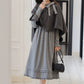 Sesame Sweater Dress & Capelet (Gray)