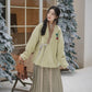 Snowy Wishes Cross Collar Jacket (3 Colors)
