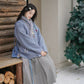 Snowy Wishes Cross Collar Jacket (3 Colors)