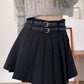 Double Belted Pleated Mini Skirt (5 Colors)