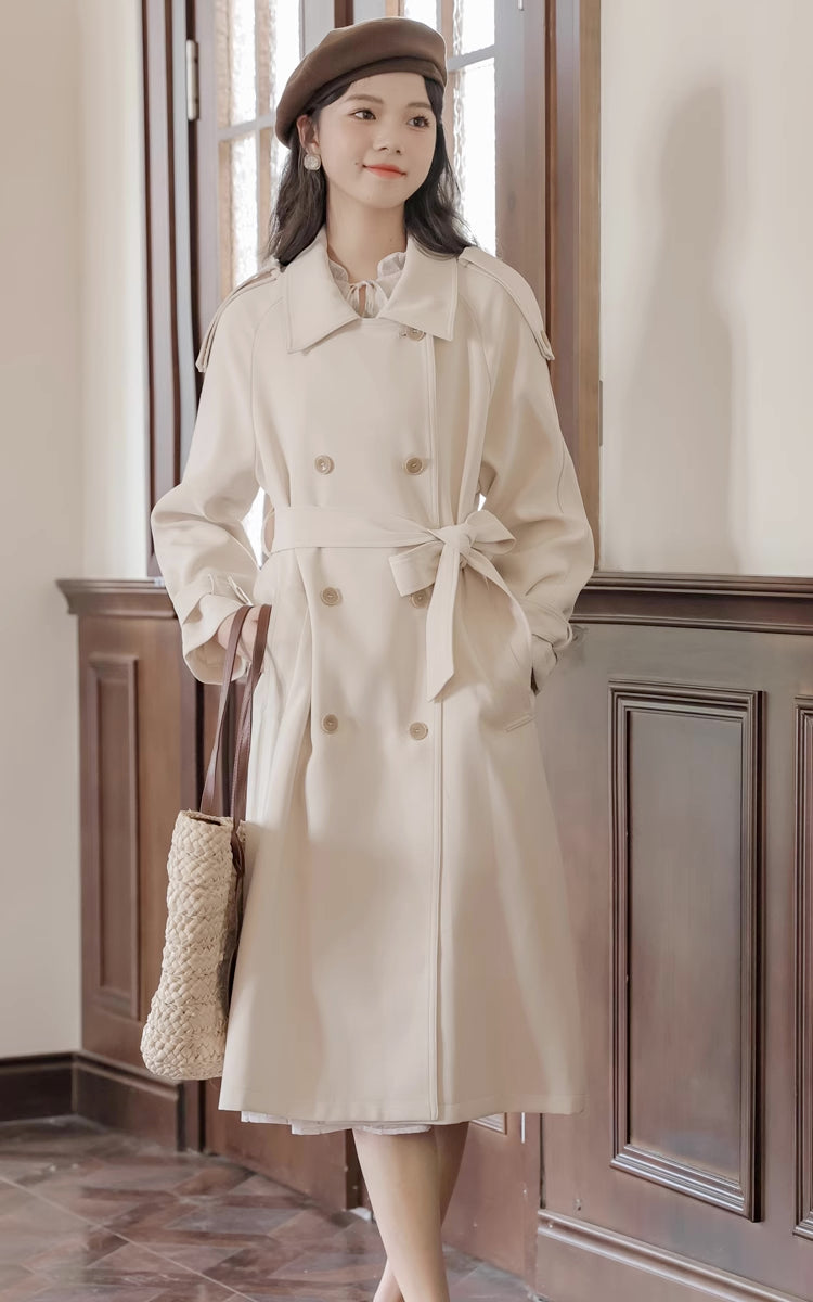 Essential Trench Coat (White)