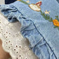 Forest Floor Embroidered Denim Pants (2 Colors)