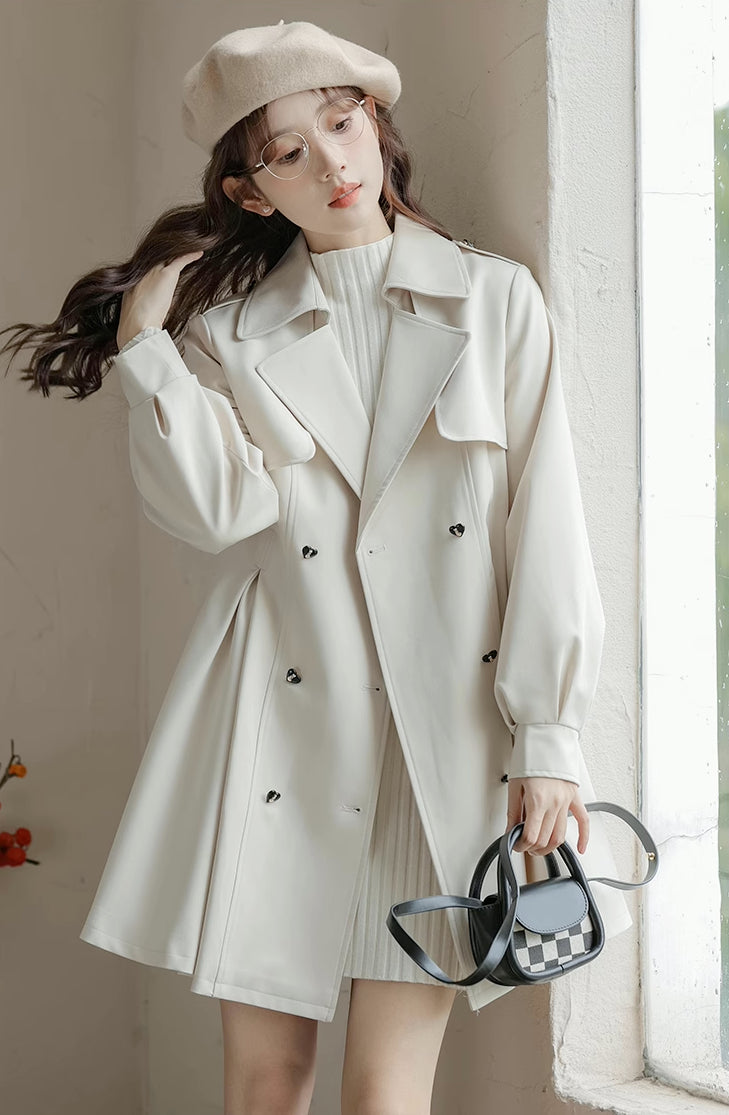 Vanilla Bean Trench Coat (Off-White)