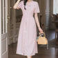 Wisteria Midi Shirt Dress (Lilac)