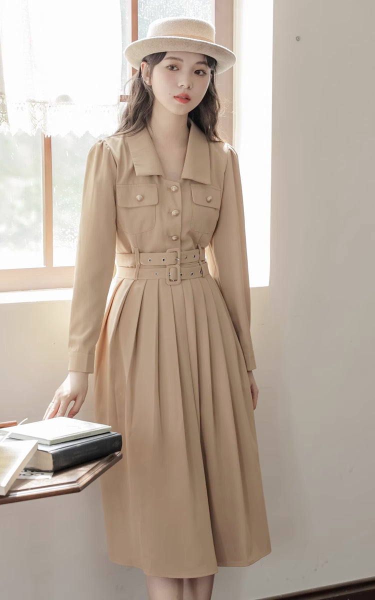 Detective Trench Dress (Khaki)