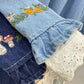 Forest Floor Embroidered Denim Pants (2 Colors)