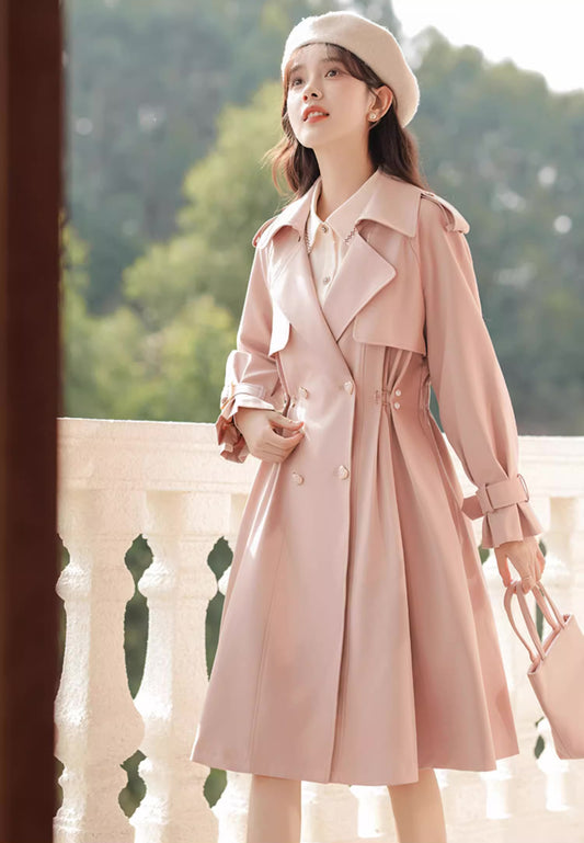 Sweet Heart Trench Coat (Pink)