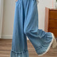 Denim Lace Flare Pants (3 Colors)