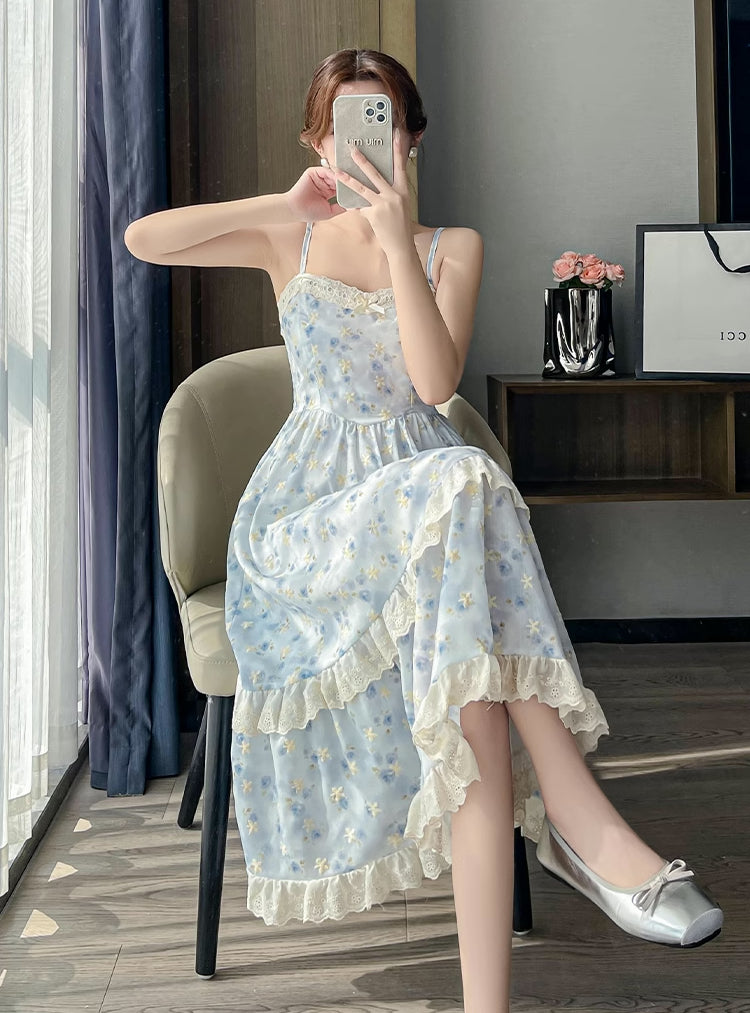 Watercolor Rose Cami Midi Dress (3 Colors)