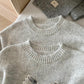 Sequin Bow Sweater (Grey)