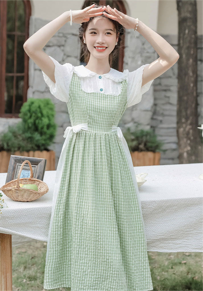 Gingham Picnic Twofer Dress (3 Colors)