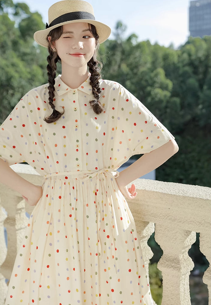 Korean Style Polka Dot Dress