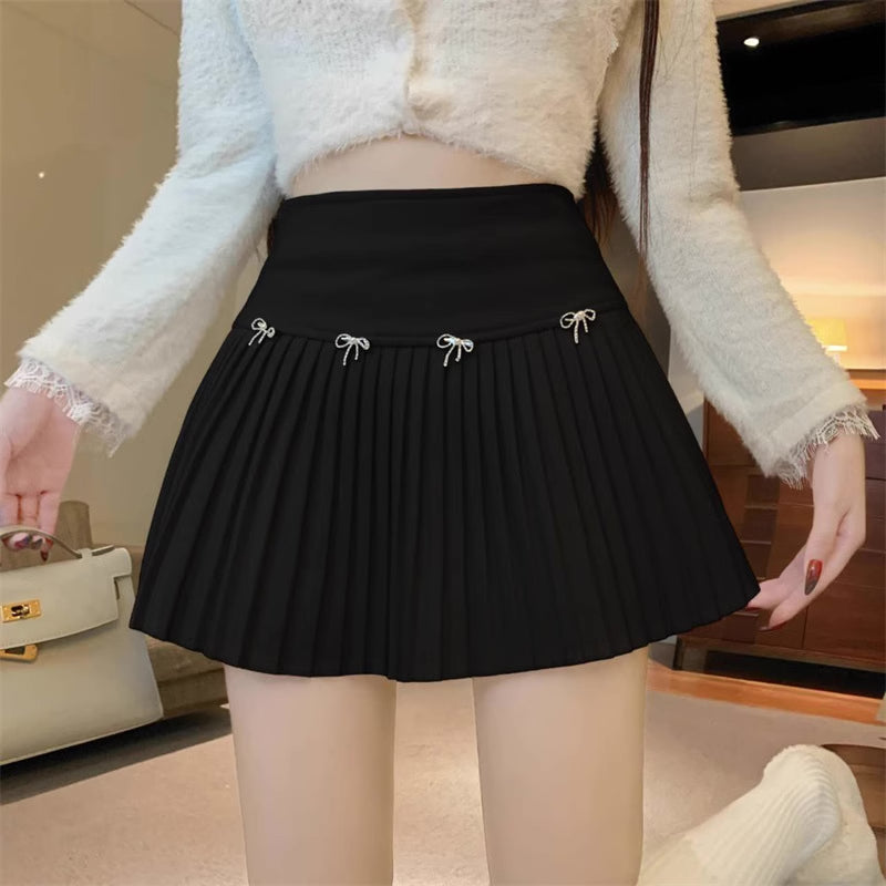 Sequin Bow Mini Skirt 5 Colors Megoosta Fashion