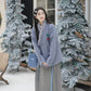 Snowy Wishes Cross Collar Jacket (3 Colors)