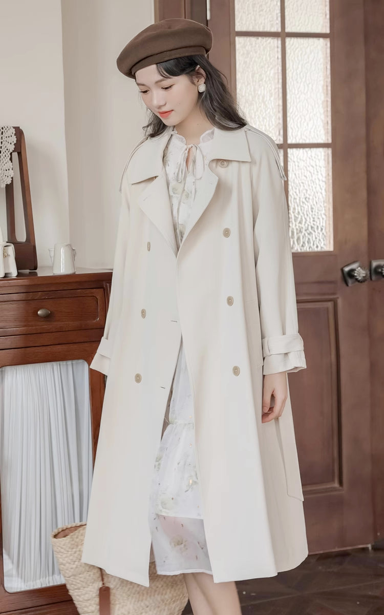 Essential Trench Coat (White)