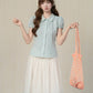 Gingham Fresh Blouse (Mint)